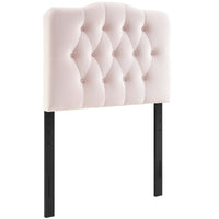 Modway Annabel Diamond Tufted Performance Velvet Twin Headboard - Pink-Luxurious Twin Headboard