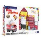 Magna-Tiles Fire Station 50-Piece Magnetic Construction Set-What’s Included: 50 magnetic pieces, including one Mix and Match Fire Fighter figure, Light & Sound Tile and extendable Fire Truck Ladder
