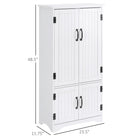 HOMCOM 48" H Kitchen Pantry Cabinet with Shelves - White-Mainly used for storage and provides storage space for disordered products 