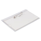 JAM Paper - Étiquettes Porte-Nom en Plastique avec Épingle - 3 5/8 x 2 1/4 - Transparent - Paquet de 24-Couleur : Transparent 