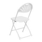 Flash Furniture – Chaise pliante HERCULES en plastique, capacité de 800lb, dossier à palmette ajourée, blanc (LIE4BLANC)-Siège et dossier en plastique blanc