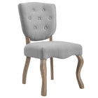 Modway Array Dining Side Chair - Light Grey - 2 Pack-Button Tufted Seat Back