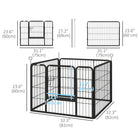 PawHut Metal Pet Playpen with Gate-4-panel can be set up in a rectangle