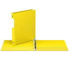 Davis Group Premium Economy Binder - Round Ring - 1" - Yellow - 6 Pack-1"