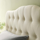 Modway Annabel Upholstered Fabric Queen Headboard - Ivory-Fiberboard and plywood frame