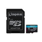 Kingston 512 GB microSDXC Canvas Go Plus Gen4 Card + Adapter-Superior transfer speeds up to 200MB/s1