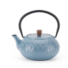 Minimal - Théière en fonte émaillée Minimal - Sakura Bleu - 0,6 L-Théière en fonte polie à la main pour une finition lisse