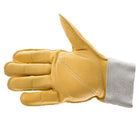 IMPACTO® 615-20 GRAND Paire Gant Antichocs, doigts complets, coussinet gel dans la paume/doigts, tout en cuir avec manchette-3