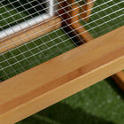 PawHut - Extension de poulailler en bois, cage à poules avec perchoirs, orange-La structure en treillis facilite la circulation de l’air 