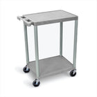 Luxor - Chariot utilitaire en mousse structurelle à 2 tablettes - 18" x 24" - capacité 300 lb - gris-Chariot utilitaire polyvalent