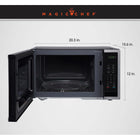 Magic Chef - Micro-ondes de comptoir 1,1 pi³ en acier inoxydable avec commande tactile numérique-7 modes de cuisson préprogrammés pour les aliments couramment cuits au micro-ondes 