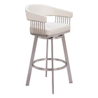 Zuo Bantry Swivel Barstool - White-Armrest support