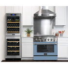 Kucht 36" KDF Series Pro Style Natural Gas Dual Fuel Range - Stainless Steel/Light Blue-Sealed burners simplify cleaning by preventing spills from entering the cooktop surface