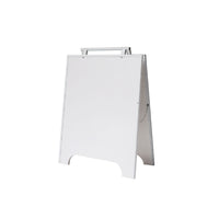 Futech PVC Double-Sided Sandwich Board - 18" x 24" - White-Durable outdoor A-frame design perfect for sidewalk advertising, storefronts, restaurants, and events.