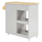 Modway Culinary Kitchen Cart With Spice Rack - Light Grey Natural-Side Spice Rack