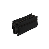 Merangue Triple Pocket Pencil Pouch - Black-Triple Pencil Pouch