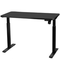 Motionwise M1 Series Height Adjustable Electric Sit Stand Desk - 48" x 24" - Home Office Desk with Single Wooden Desktop - Black-Electric Height Adjustment: Seamlessly switch between sitting and standing with a height range of 28” to 47”, helping reduce back pain and improve posture during long workdays