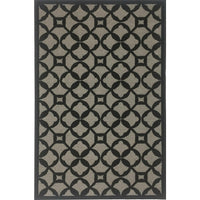 Avocado Decor Valentine Circulo Rectangular Area Rug - 2.2' x 6.10' - Black/Grey-Black/Grey, Viscose
