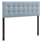 Modway - Emily Tissu tapis Tête de lit pleine grandeur, Bleu ciel-Tissu de type lin haut de gamme
