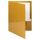 JAM Paper Laminated Two-Pocket Glossy Presentation Folders - Gold - 6 Pack-4