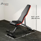 Soozier Adjustable Workout Bench-Padded bench with a robust and easy-to-clean PU coating