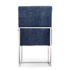 Manhattan Comfort - Chaise de salle à manger moderne Element 60,3 cm en velours bleu-Livré chez vous entièrement assemblé Aucun assemblage requis