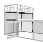 PawHut - Poulailler en bois 7,3 pi x 3,6 pi, design combinable avec étagère de rangement-Les étagères supérieures peuvent accueillir des pots de fleurs pour décorer l’espace ou stocker la nourriture 