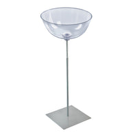 Azar Bowl Floor Display - 16" - Silver/Clear-Sold in Multiples of 1