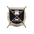 Manhattan Comfort Gracie 22" Modern Leatherette Upholstered Counter Stool - Stone and Gold - 2 Pack-30 Day Limited Manufacturer's Warranty