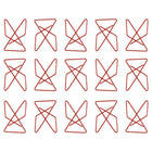 JAM Paper Colourful Butterfly Clips - Red - 15 Pack-Quantity: 15 Clips per Box