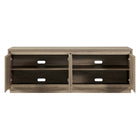 Hudson&Canal Presque TV Stand for TV's up to 75" - Antiqued Grey Oak-Clean with a soft, dry cloth and no harsh chemicals or abrasive cleaning materials