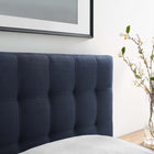 Modway Lily Upholstered Fabric Twin Headboard - Navy-Fine polyester upholstering