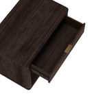 Manhattan Comfort Evelyn 32" Modern 1-Drawer Nightstand 2-Piece Set - Brown-Raised Platform Mop Base Design Allows for Easy Cleaning