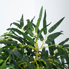 Outsunny 5' Artificial Bamboo Tree in Nursery Pot with 1095 Leaves - Green-Cement soil and PE moss are included, making it more stable and real 
