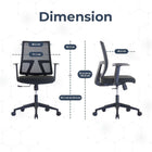 MotionGrey AeroMesh Ergonomic Office Chair - Mesh Back Support with Adjustable Armrests - Black-6