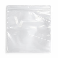 KL Rubber Resealable Polyethylene Bag with Hang Hole - 4 Mil - 10" x 10” - 1000 Pack-Offset lip design with durable zipper for easy opening and secure closure