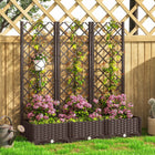 Outsunny - jardinière surélevée en plastique 47 po L x 16 po l x 48 po H avec treillis-Espace de plantation généreux, idéal pour l’intérieur comme pour l’extérieur
