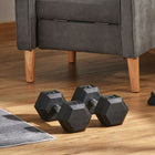 Soozier Rubber Dumbbells Weight Set - Total 60 lb - 30 lb Each - Dumbbell Hand Weight for Body Fitness Training-Includes a non-slip grip to prevent slipping while exercising  
