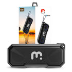 MyBat Outback Portable Rugged Waterproof Outdoor Wireless Speaker - Black-IPX7 Waterproof Rating. Can be submerged in water up to 3ft/1m for 30 minutes. Ideal for outdoor adventures, camping, and traveling.