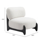 Zuo Bombo Accent Chair - White-3 year limited warranty