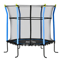 Soozier Kids Trampoline with Enclosure Net - 64" Dia. - Blue-Give your sweetie hours of bouncing fun with this mini trampoline 
