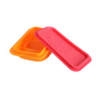 Marcus & Marcus Collapsible Silicone Rubber Sandwich Wedge Container with Snap-On Lid - Marcus The Lion - 3 Pack-Microwave Safe