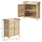 Outsunny - Abri de jardin en bois Outsunny avec étagère intérieure et double porte-Étagères à deux niveaux pour organiser outils, gants, pots et accessoires essentiels  
