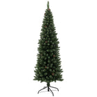 HOMCOM - Arbre de Noël artificiel de 6pi avec 618 branches et base en métal-Les branches formées de manière intégrée confèrent un aspect festif réaliste 