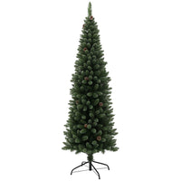 HOMCOM - Arbre de Noël artificiel de 6pi avec 618 branches et base en métal-Les branches formées de manière intégrée confèrent un aspect festif réaliste 