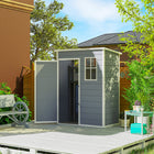 Outsunny 5 x 3FT Outdoor Storage Shed with Floor-Suitable for storing tools, generators, and lawnmowers
