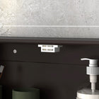 Kleankin Wall Mount Medicine Cabinet with Mirror - Espresso-Materials: MDF, Mirror Glass