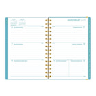 Mead - Agenda scolaire hebdomadaire/mensuel 2026-2027 - 8 ½ po x 6 po - Colour Pop Turquoise - couverture en poly avec élastique - 15+3 mois - bilingue-Format des pages : 8 1/2 po H x 5 1/2 po l