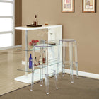 Modway Casper Bar Stool Backless - Clear - Set of 2-Non-Marking Feet