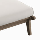 Modway Saratoga Outdoor Patio Teak Ottoman - Weathered Grey-Assembly Required